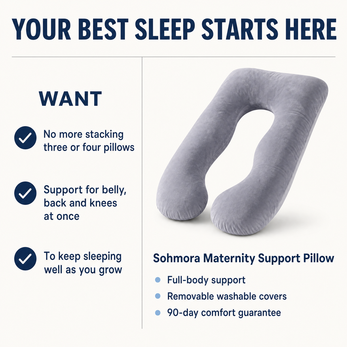 Sohmora Maternity Support Pillow
