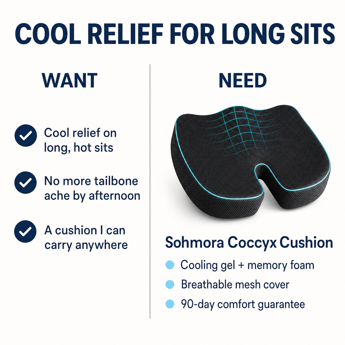 Sohmora Coccyx Cushion
